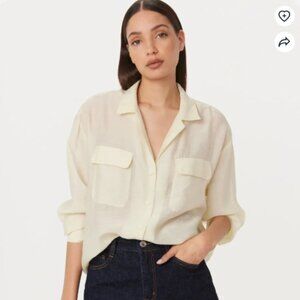 Frank and Oak The Sheer Blouse in Afterglow